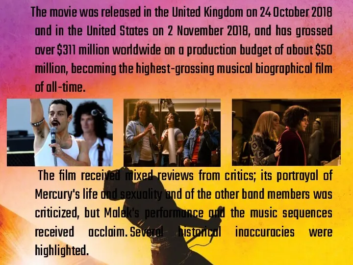 The movie was released in the United Kingdom on 24 October