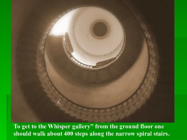 To get to the Whisper gallery” from the ground floor one