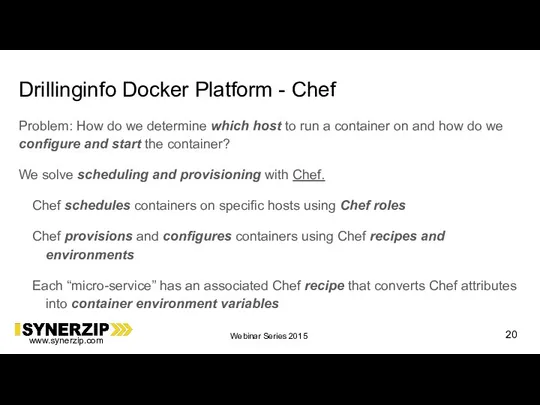 Drillinginfo Docker Platform - Chef Problem: How do we determine which