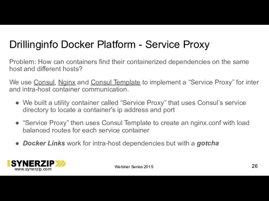 Drillinginfo Docker Platform - Service Proxy Problem: How can containers find