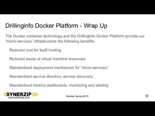 Drillinginfo Docker Platform - Wrap Up The Docker container technology and