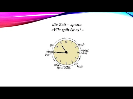 die Zeit – время «Wie spät ist es?»