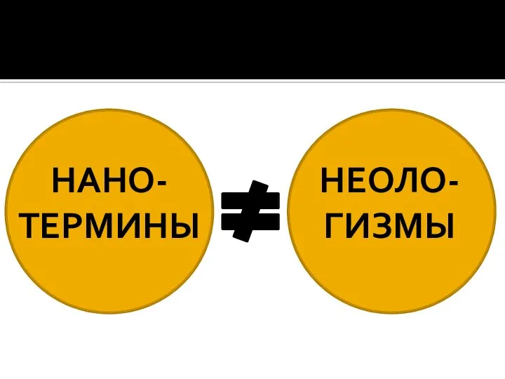 НАНО-ТЕРМИНЫ НЕОЛО-ГИЗМЫ