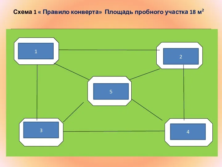 Схема 1 « Правило конверта» Площадь пробного участка 18 м2 1 2 4 3 5