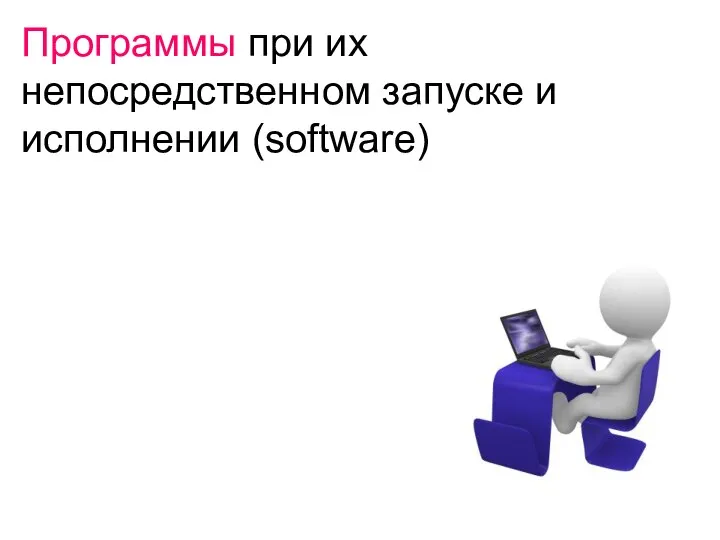 Программы при их непосредственном запуске и исполнении (software)