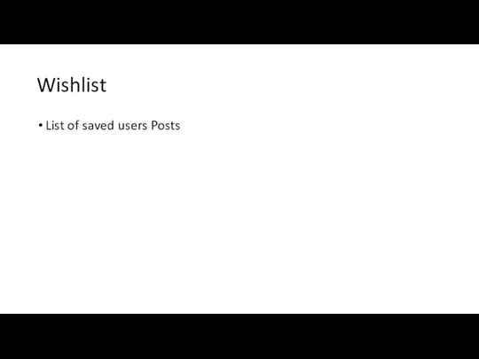 Wishlist List of saved users Posts