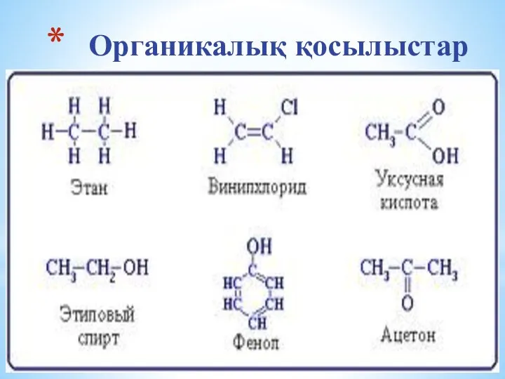 Органикалық қосылыстар