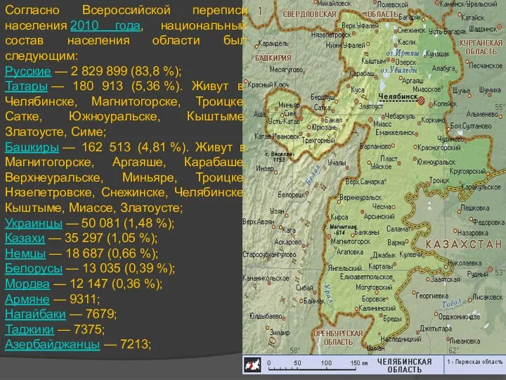 Согласно Всероссийской переписи населения 2010 года, национальный состав населения области был