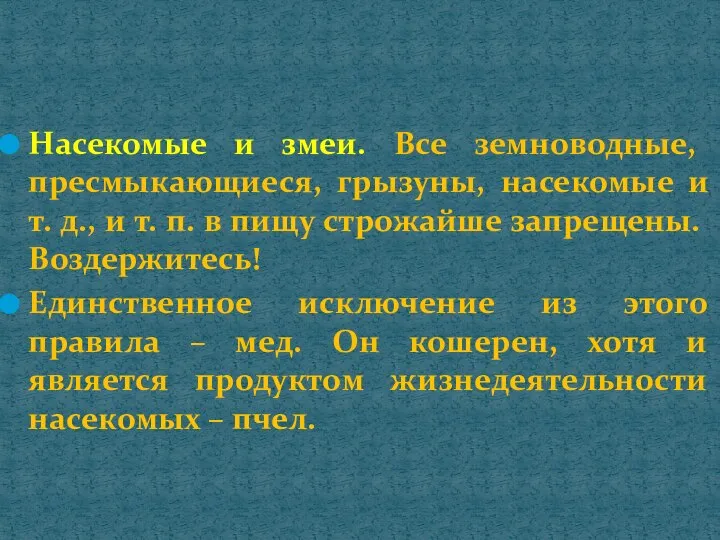 Насекомые и змеи. Все земноводные, пресмыкающиеся, грызуны, насекомые и т. д.,