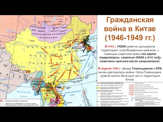 В 1945 г. НОАК заметно расширила территорию «освобожденных районов» с помощью