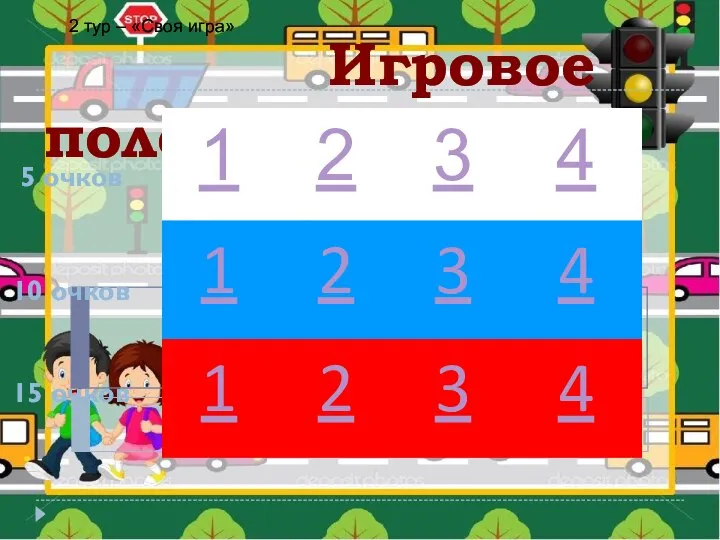 Игровое поле 5 очков 10 очков 15 очков 2 тур – «Своя игра»