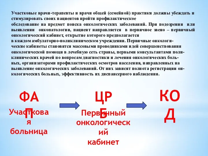 Участковые врачи-терапевты и врачи общей (семейной) практики должны убеждать и стимулировать