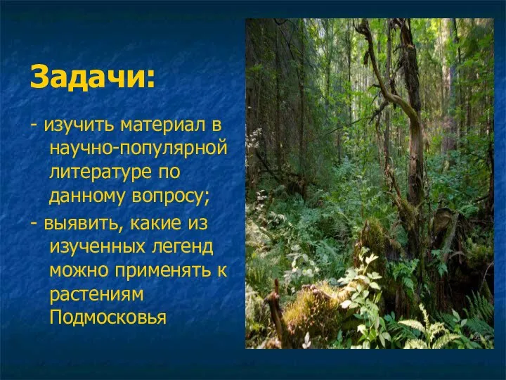 Задачи: - изучить материал в научно-популярной литературе по данному вопросу; -