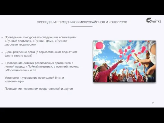 ПРОВЕДЕНИЕ ПРАЗДНИКОВ МИКРОРАЙОНОВ И КОНКУРСОВ - Проведение конкурсов по следующим номинациям