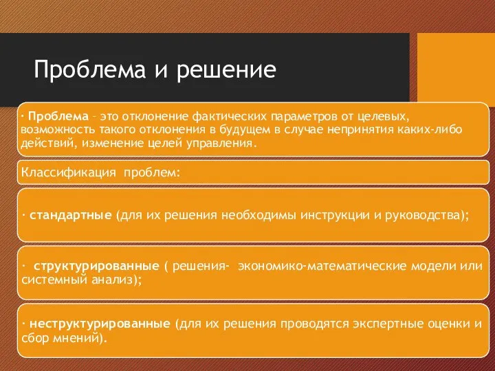 Проблема и решение