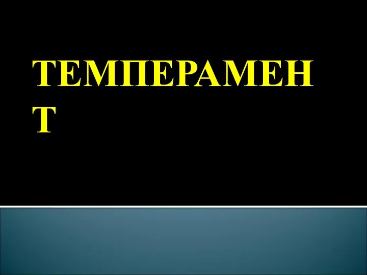 ТЕМПЕРАМЕНТ