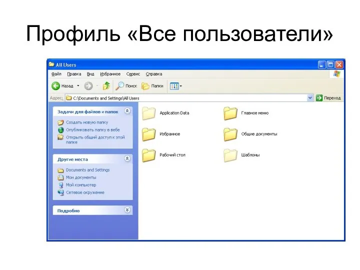 Профиль «Все пользователи»