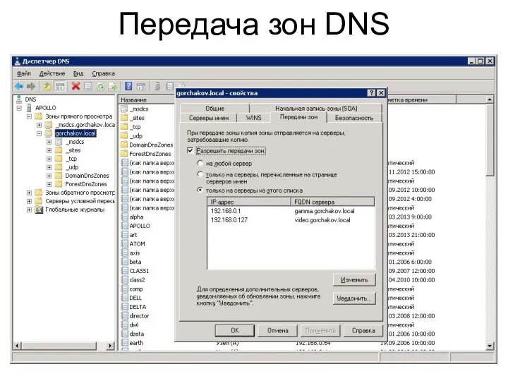 Передача зон DNS