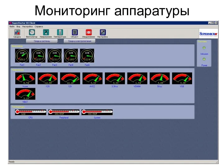 Мониторинг аппаратуры