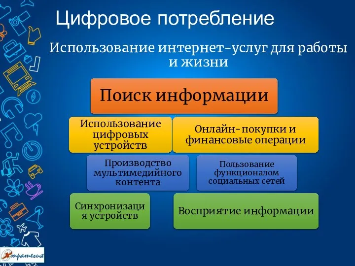 Использование интернет-услуг для работы и жизни Цифровое потребление