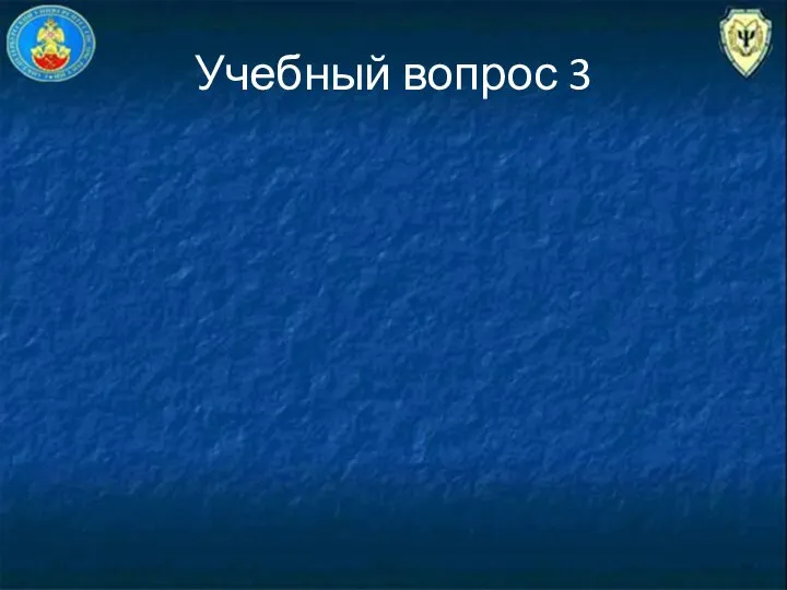 Учебный вопрос 3