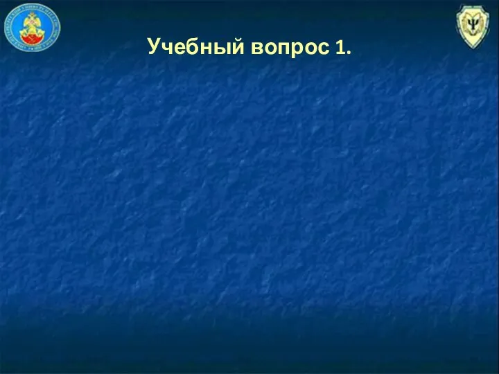 Учебный вопрос 1.