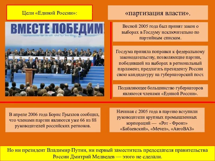 Но ни президент Владимир Путин, ни первый заместитель председателя правительства России