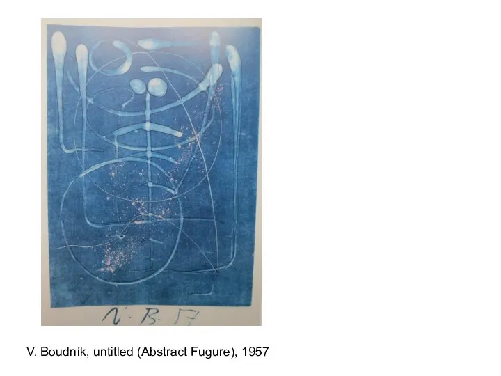 V. Boudník, untitled (Abstract Fugure), 1957