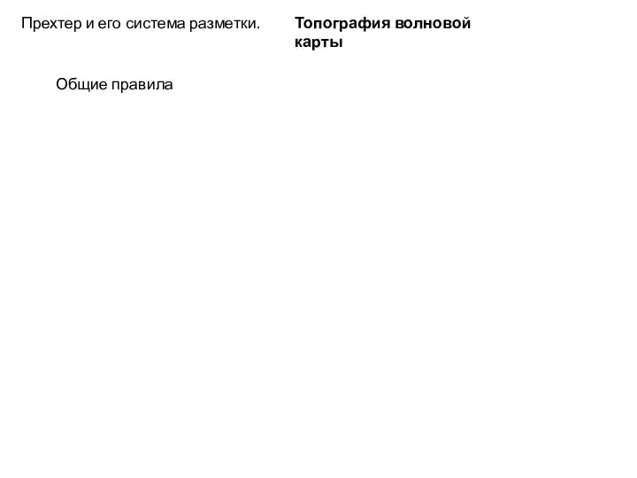 Прехтер и его система разметки. Топография волновой карты Общие правила
