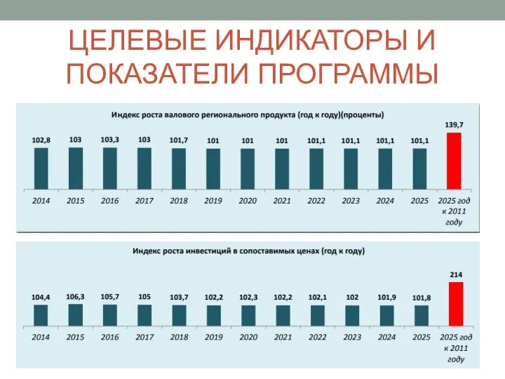 ЦЕЛЕВЫЕ ИНДИКАТОРЫ И ПОКАЗАТЕЛИ ПРОГРАММЫ