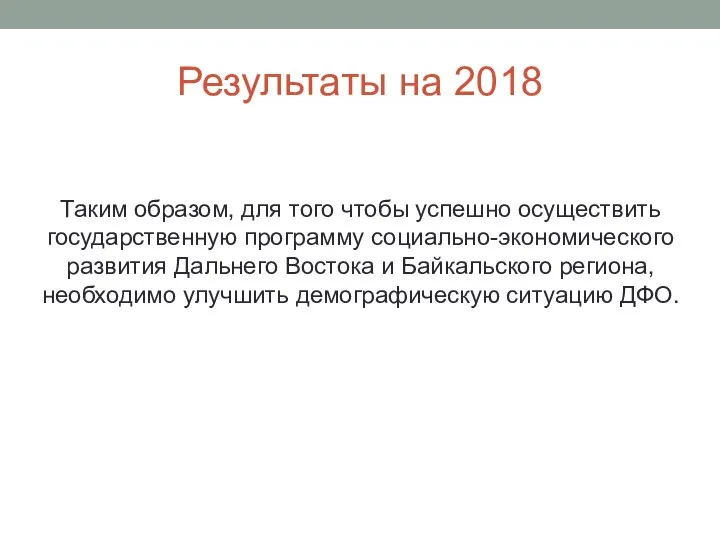 Результаты на 2018 Таким образом, для того чтобы успешно осуществить государственную