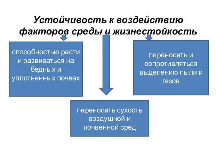 Устойчивость к воздействию факторов среды и жизнестойкость способностью расти и развиваться