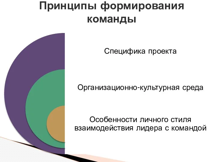 Принципы формирования команды