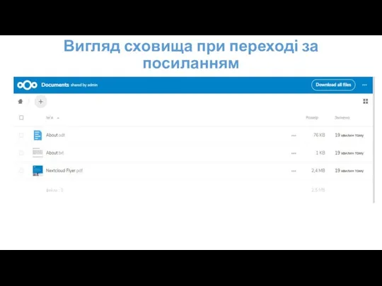 Вигляд сховища при переході за посиланням