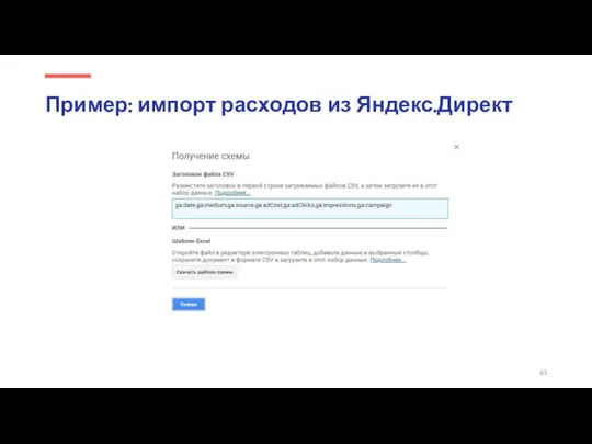 Пример: импорт расходов из Яндекс.Директ