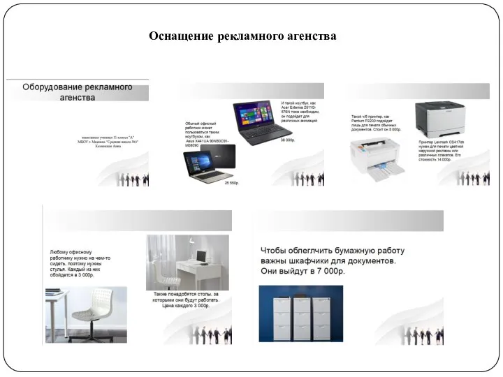 Оснащение рекламного агенства