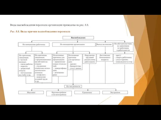 Виды высвобождения персонала организации приведены на рис. 8.8. Рис. 8.8. Виды причин высвобождения персонала