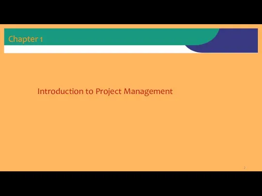 Introduction to Project Management Chapter 1