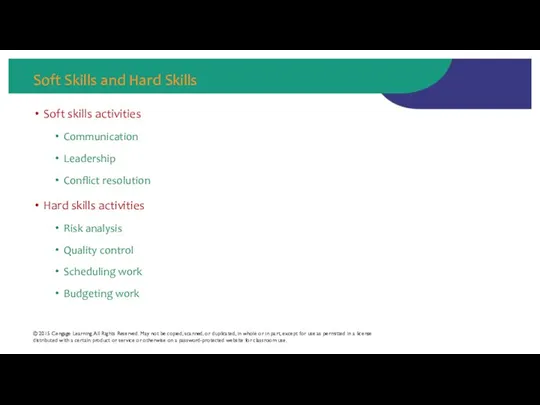 Soft Skills and Hard Skills Soft skills activities Communication Leadership Conflict