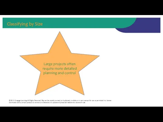 Classifying by Size © 2015 Cengage Learning. All Rights Reserved. May