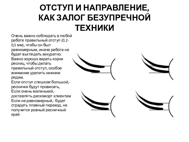 ОТСТУП И НАПРАВЛЕНИЕ, КАК ЗАЛОГ БЕЗУПРЕЧНОЙ ТЕХНИКИ Очень важно соблюдать в