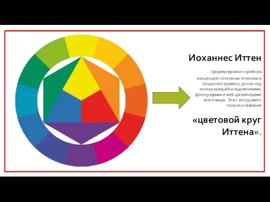 Иоханнес Иттен сформулировал стройную концепцию сочетания оттенков и создал инструмент, до