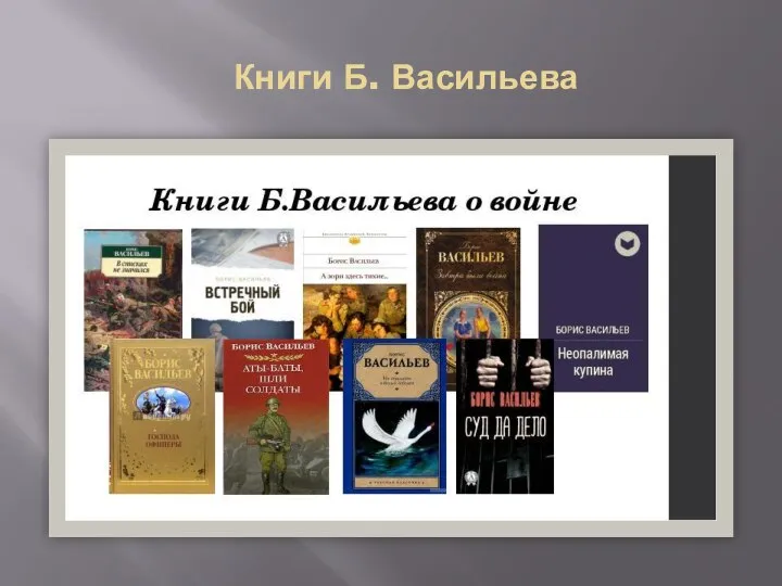 Книги Б. Васильева