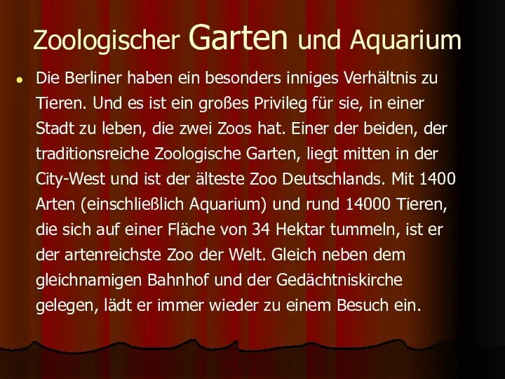 Zoologischer Garten und Aquarium Die Berliner haben ein besonders inniges Verhältnis