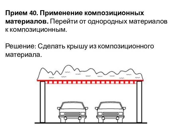 Прием 40. Применение композиционных материалов. Перейти от однородных материалов к композиционным.