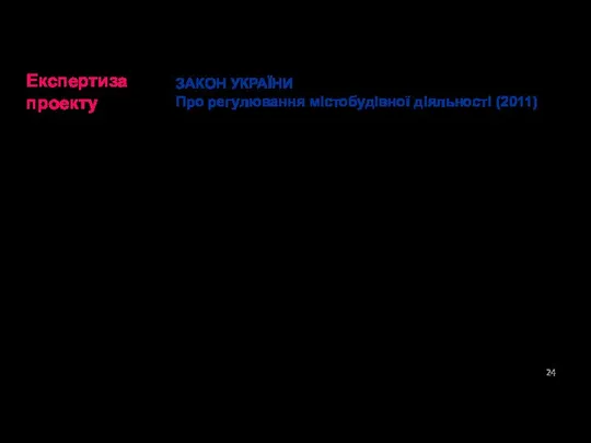 Експертиза проекту ЗАКОН УКРАЇНИ Про регулювання містобудівної діяльності (2011) Ст. 31