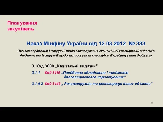 Наказ Мінфіну України від 12.03.2012 № 333 Про затвердження Інструкції щодо