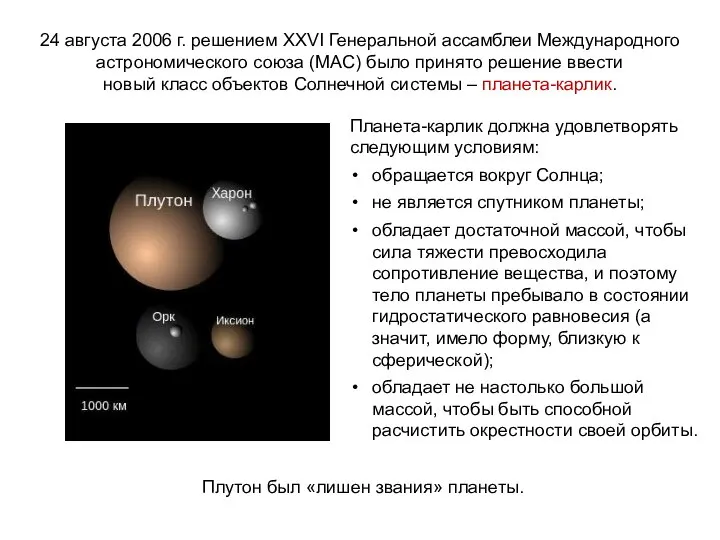 24 августа 2006 г. решением XXVI Генеральной ассамблеи Международного астрономического союза