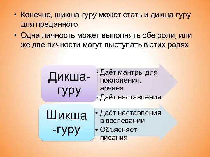 Конечно, шикша-гуру может стать и дикша-гуру для преданного Одна личность может