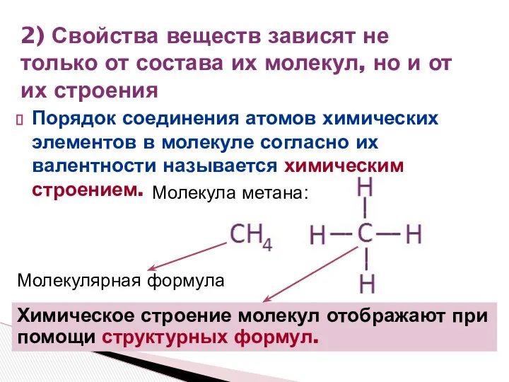 Порядок соединения атомов химических элементов в молекуле согласно их валентности называется